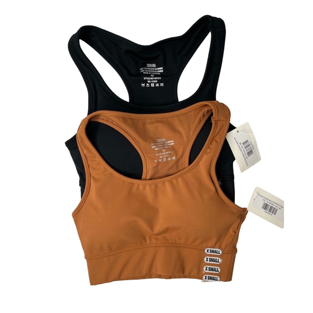 NWT Bundle Zenana Padded Racerback Women’s Sports Bras Size XS #377